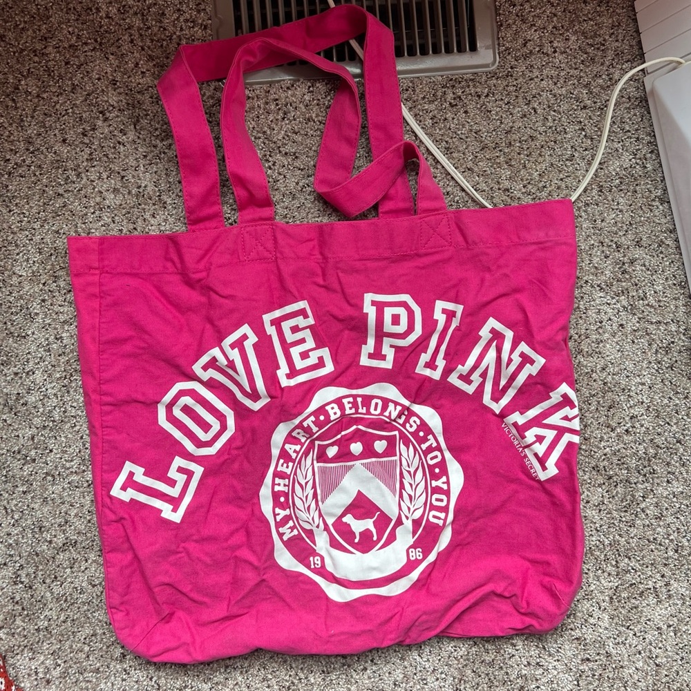 PINK Victoria's Secret Love Pink Tote Bag